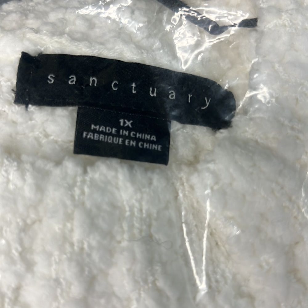 Sanctuary Women’s White Popcorn Crew Neck Sweater Size 1X - Picture 6 of 6